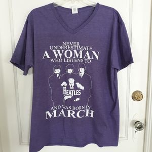 GILDAN Purple Women's T Shirt Size XL